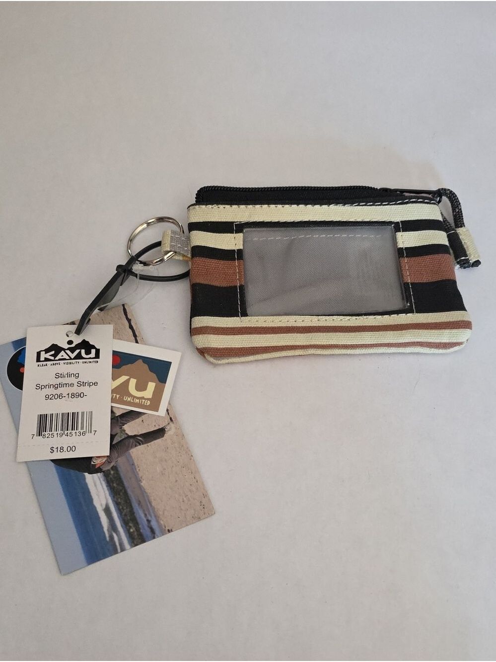 NWT Kavu Women's Stirling ID Wallet Springtime Stripe